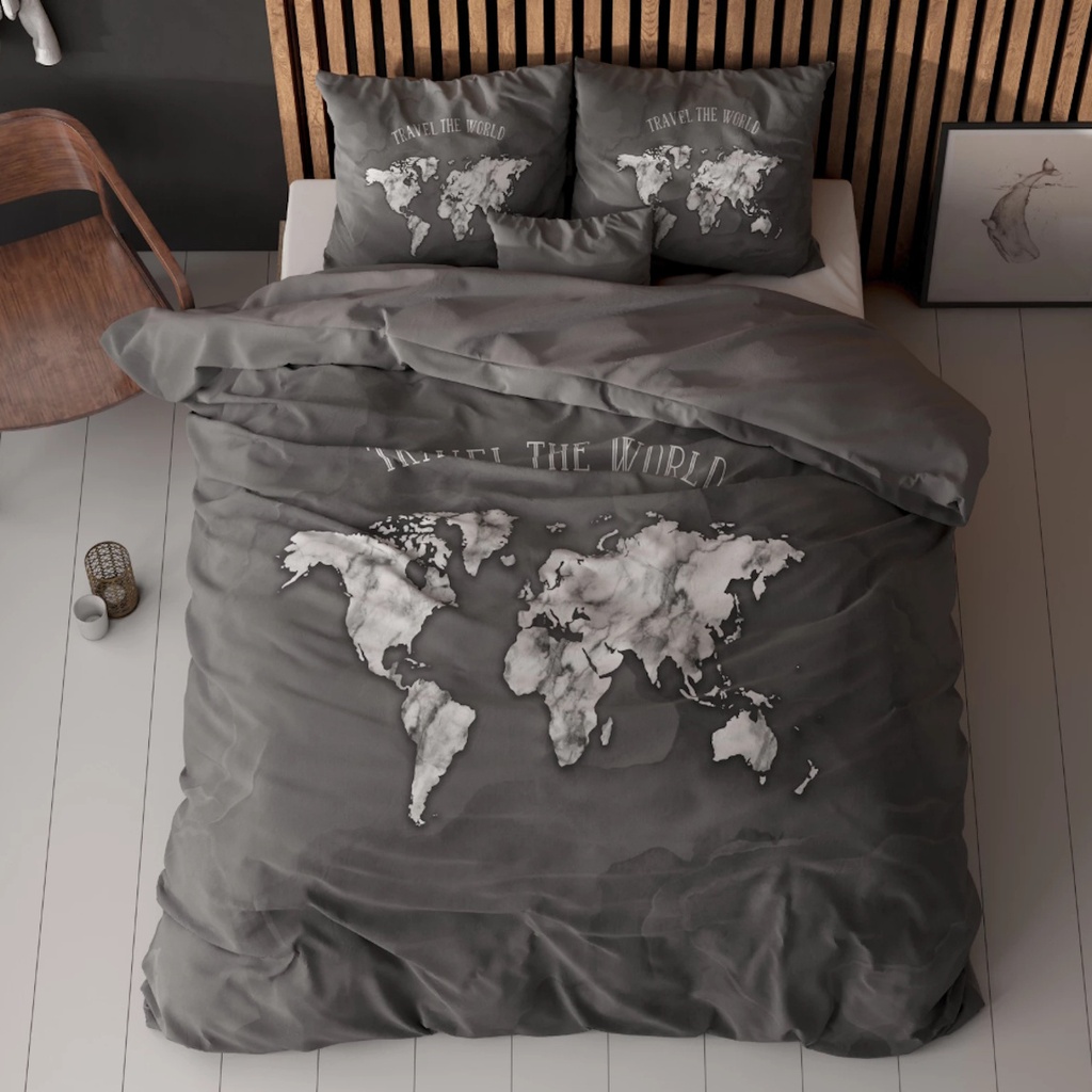 POSTELJINA PERKAL MARBLE WORLD ANTHRACITE 