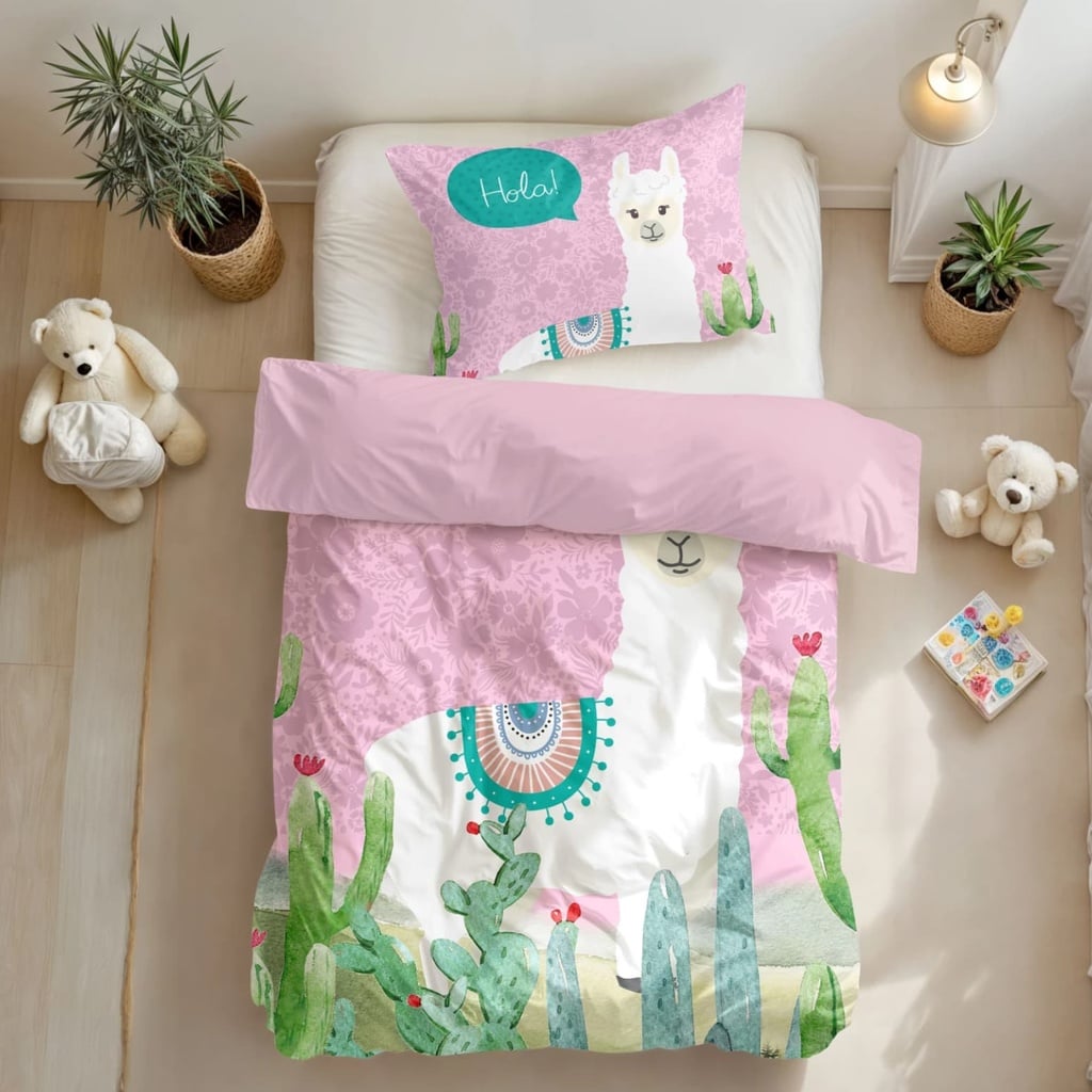 POSTELJINA HOLA LAMA PINK