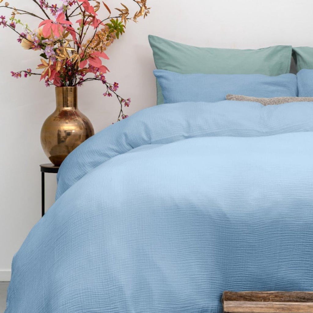 PERKAL POSTELJINA MOUSSELINE SKY BLUE
