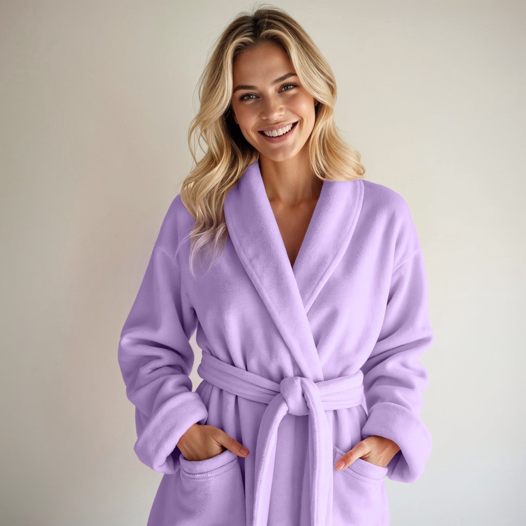 KUPAONSKI OGRTAČ CORAL FLEECE LILA