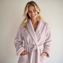 KUPAONSKI OGRTAČ CORAL FLEECE POWDER PINK