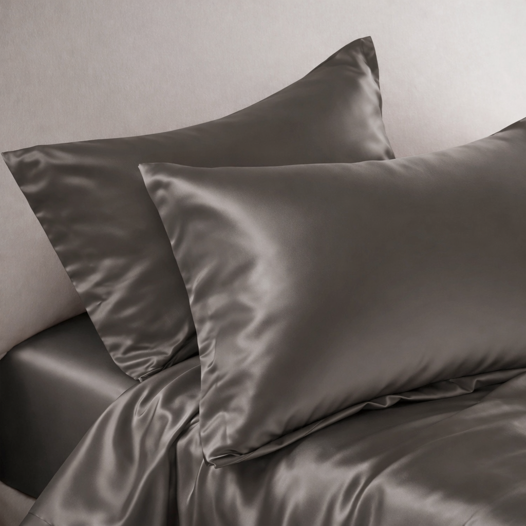 SET OD 2 JASTUČNICE GLOSSY ANTHRACITE