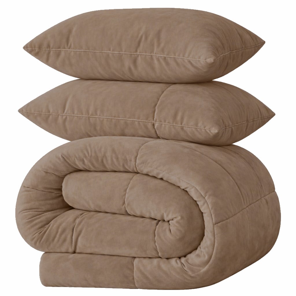 LAZYBED ALL IN ONE VELVET TAUPE
