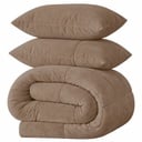 LAZYBED ALL IN ONE VELVET TAUPE