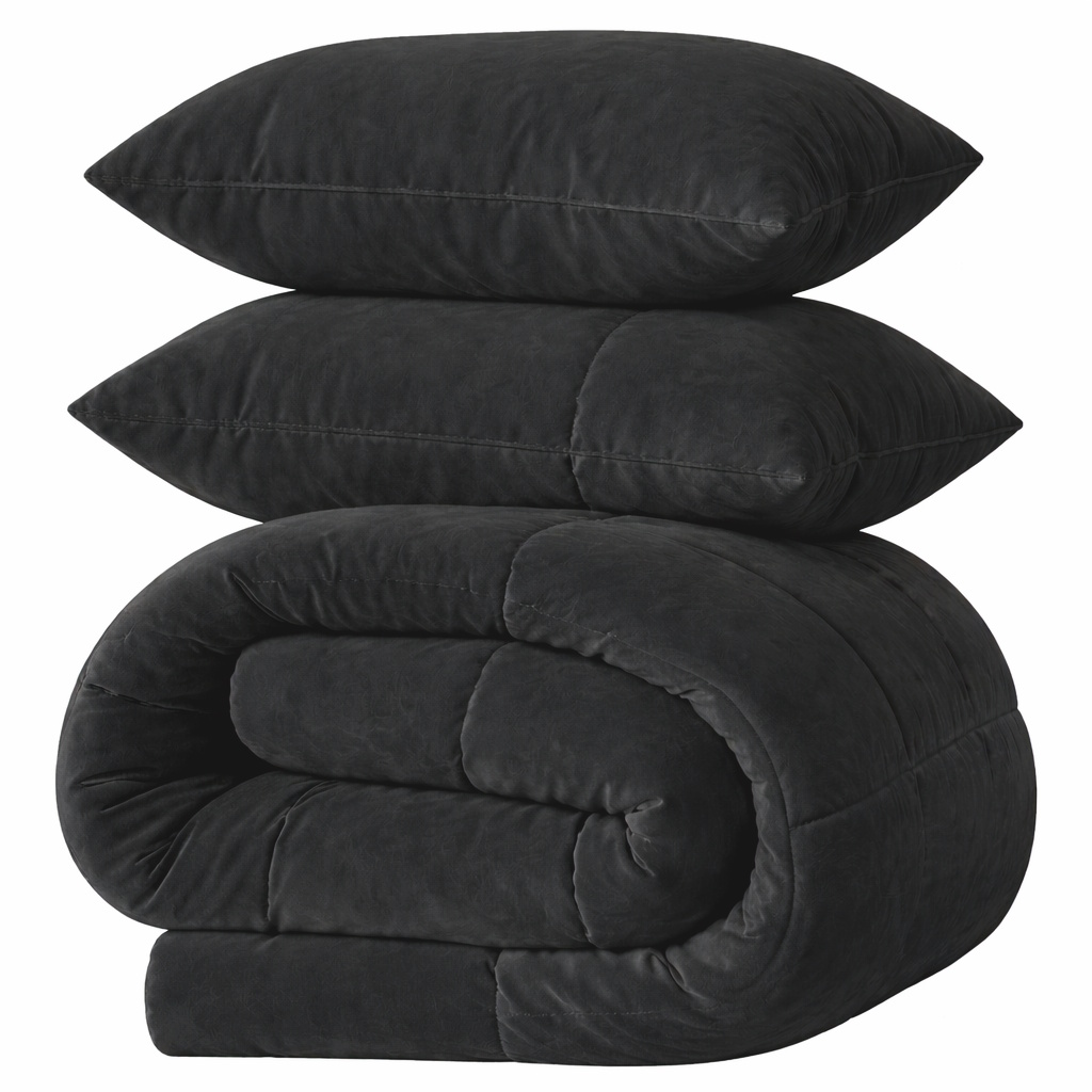 LAZYBED ALL IN ONE VELVET BLACK