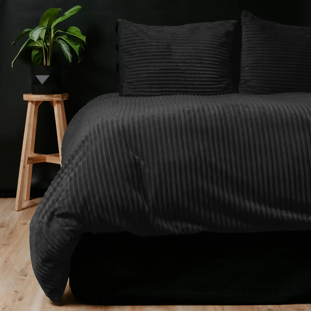 POSTELJINA RIB TEDDY BLACK