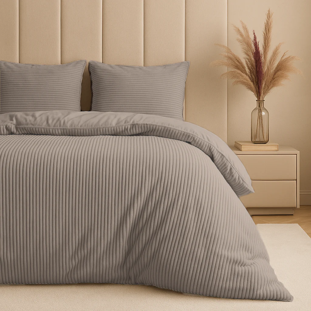 POSTELJINA RIB TEDDY TAUPE
