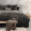 POSTELJINA TEDDY LEOPARD ANTHRACITE