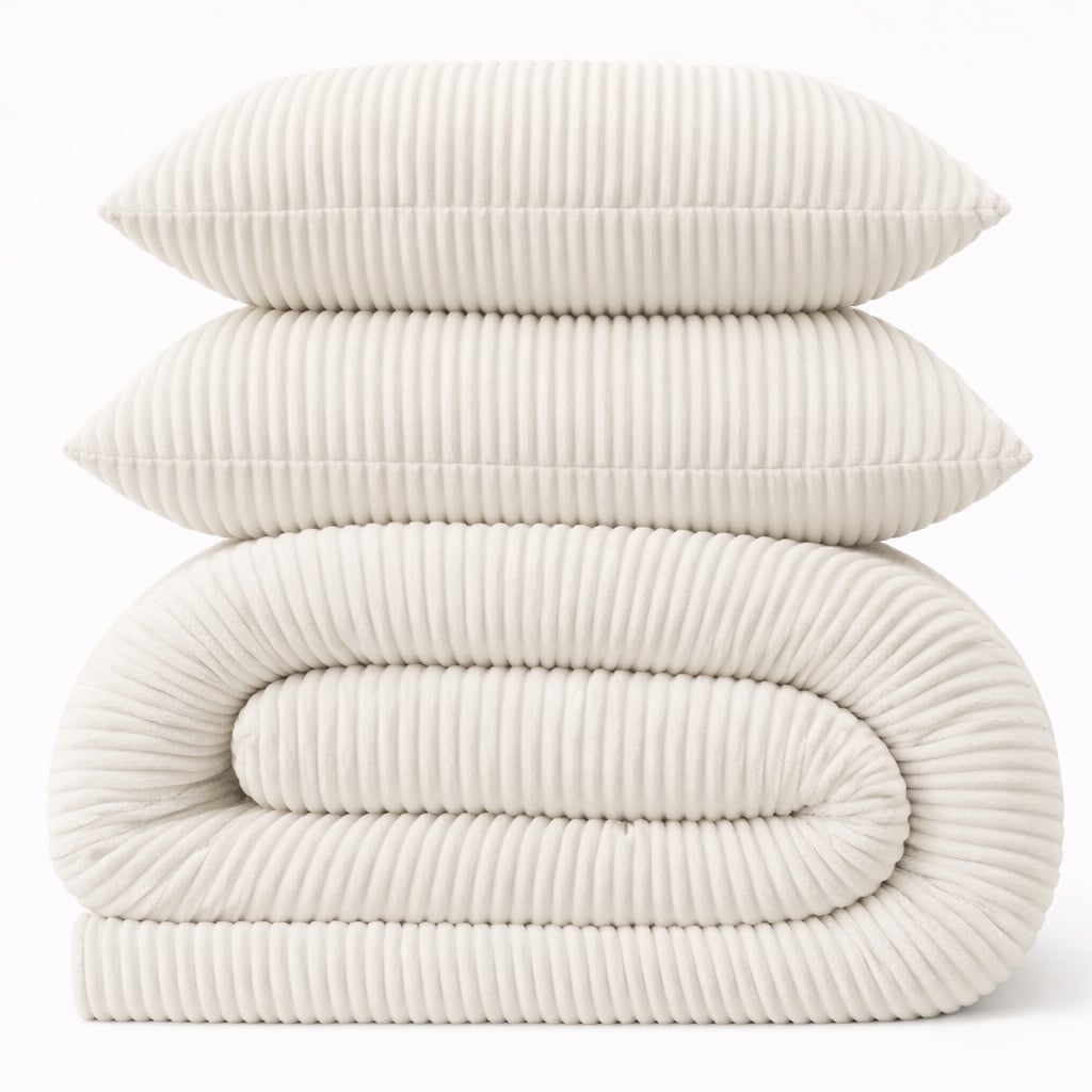 LAZYBED ALL IN ONE RIB TEDDY WHITE