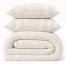 LAZYBED ALL IN ONE RIB TEDDY WHITE