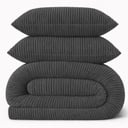 LAZYBED ALL IN ONE RIB TEDDY BLACK