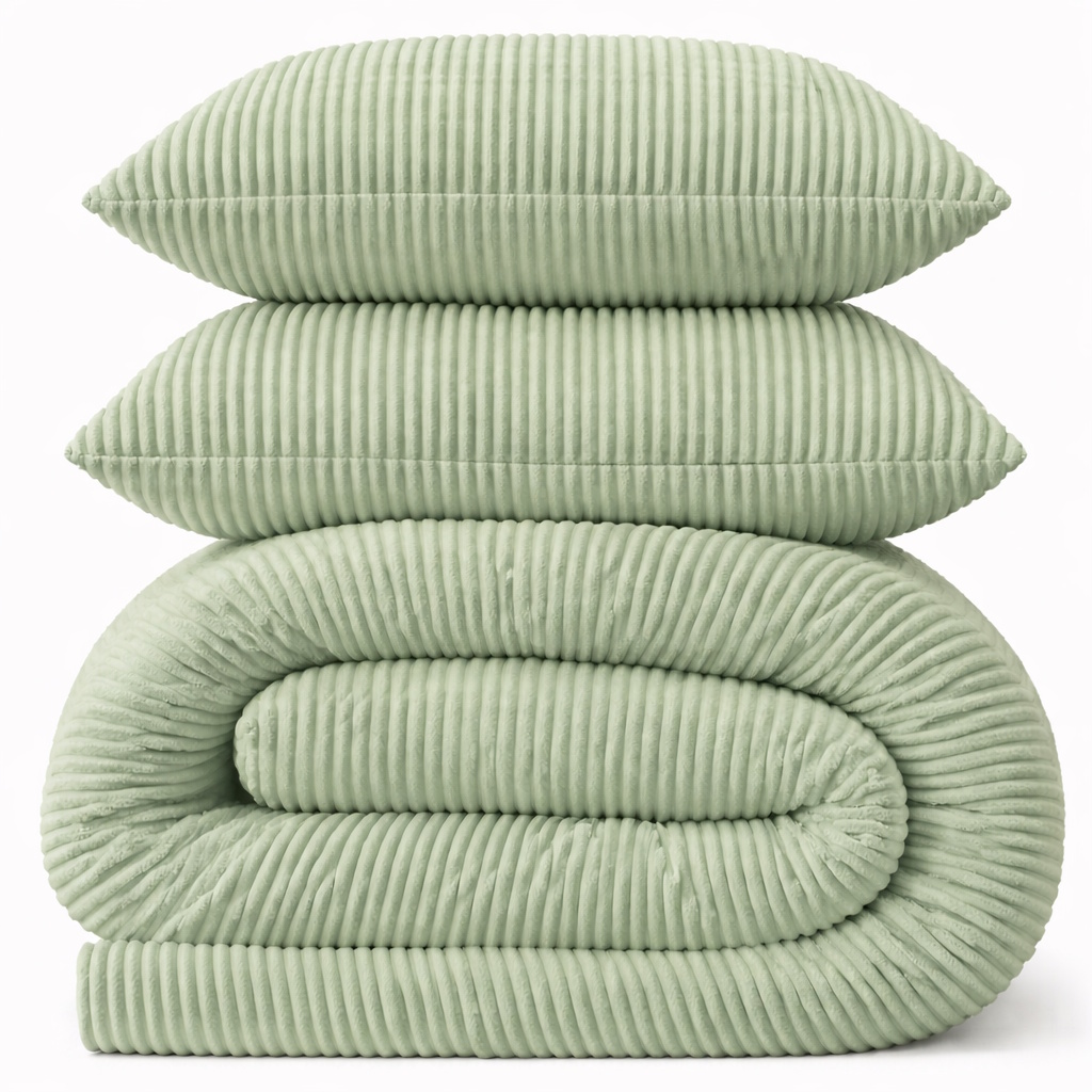 LAZYBED ALL IN ONE RIB TEDDY GREEN