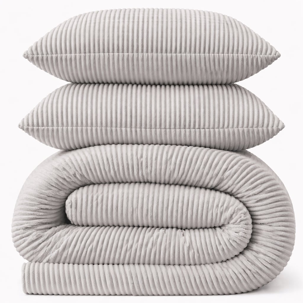LAZYBED ALL IN ONE RIB TEDDY GREY