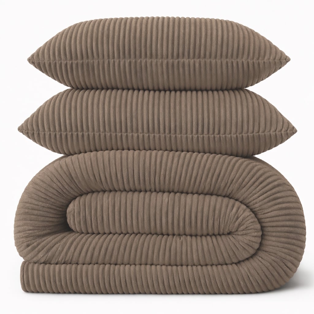 LAZYBED ALL IN ONE RIB TEDDY TAUPE