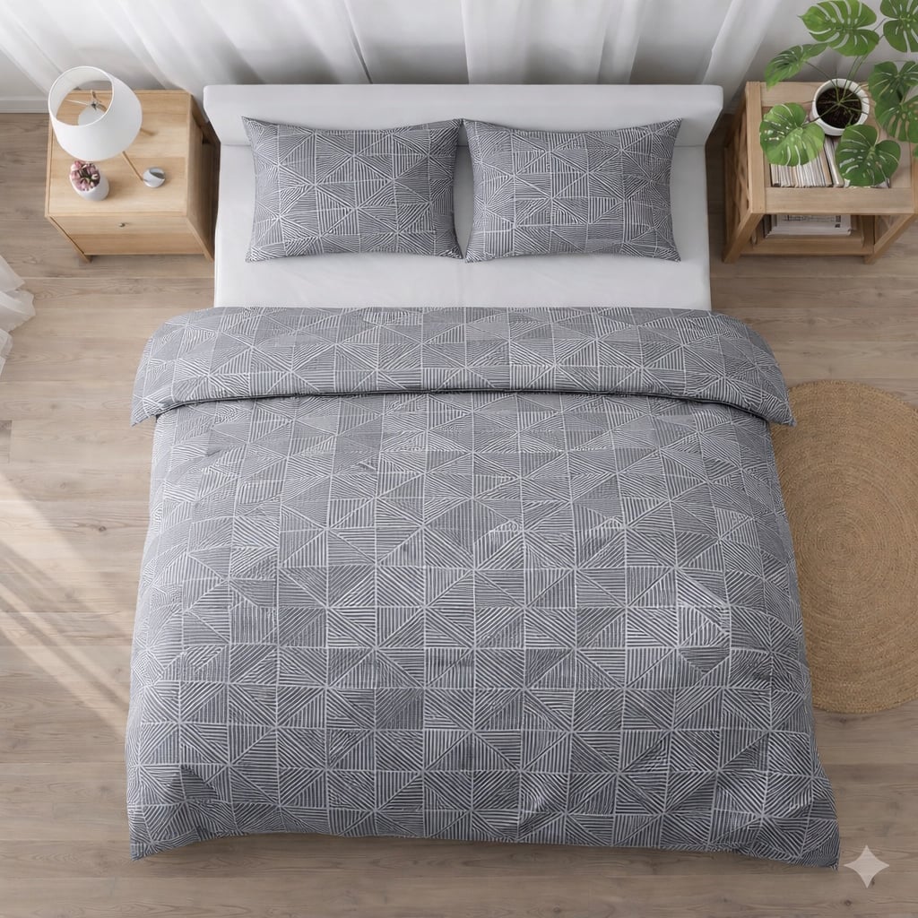 POSTELJINA GEOMETRY GRAY