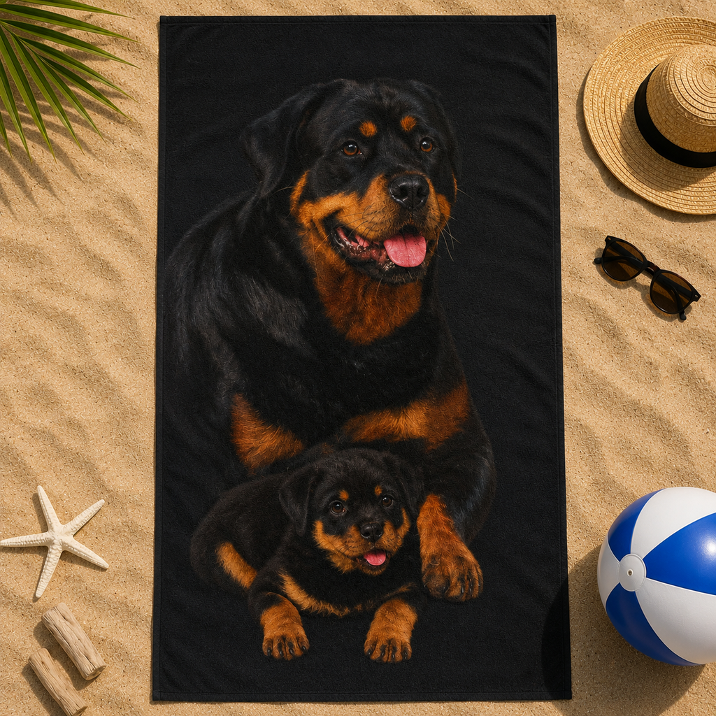 RUČNIK ZA PLAŽU 2 ROTTWEILERS 