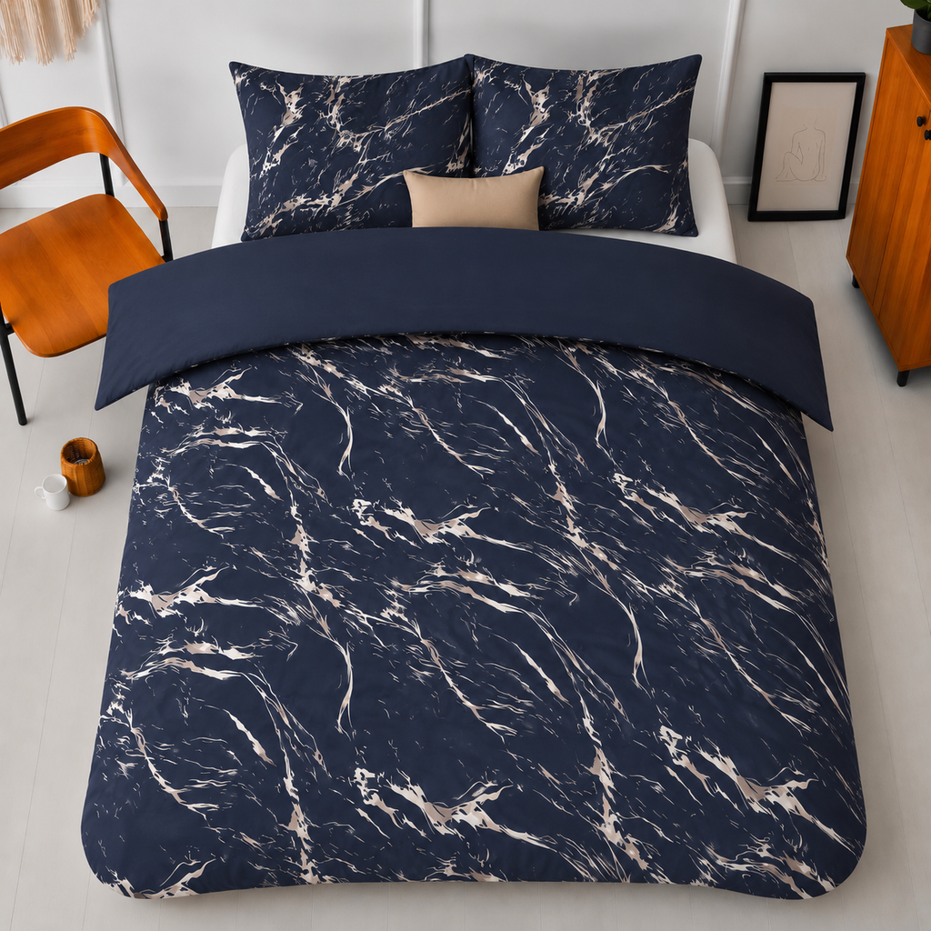 POSTELJINA DECO MARBLE BLUE