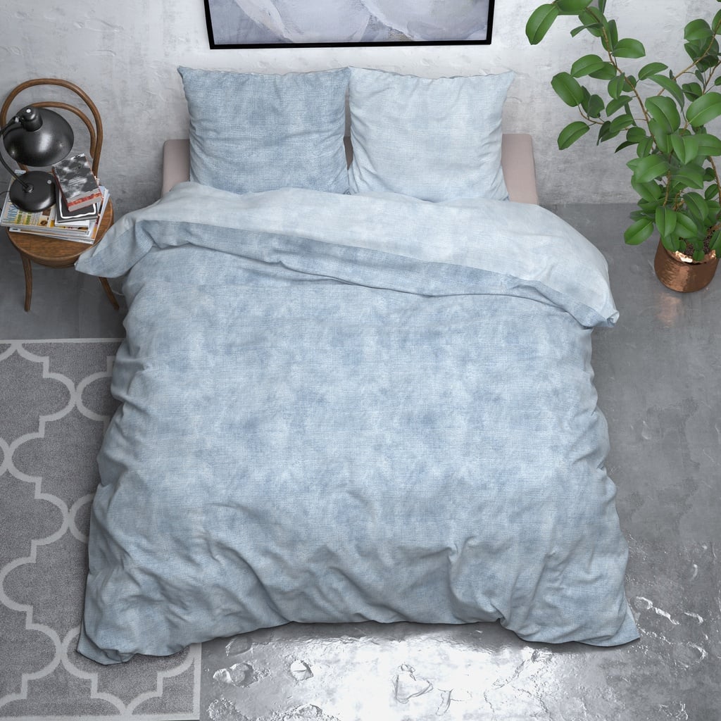 POSTELJINA FLANEL WASHED COTTON BLUE