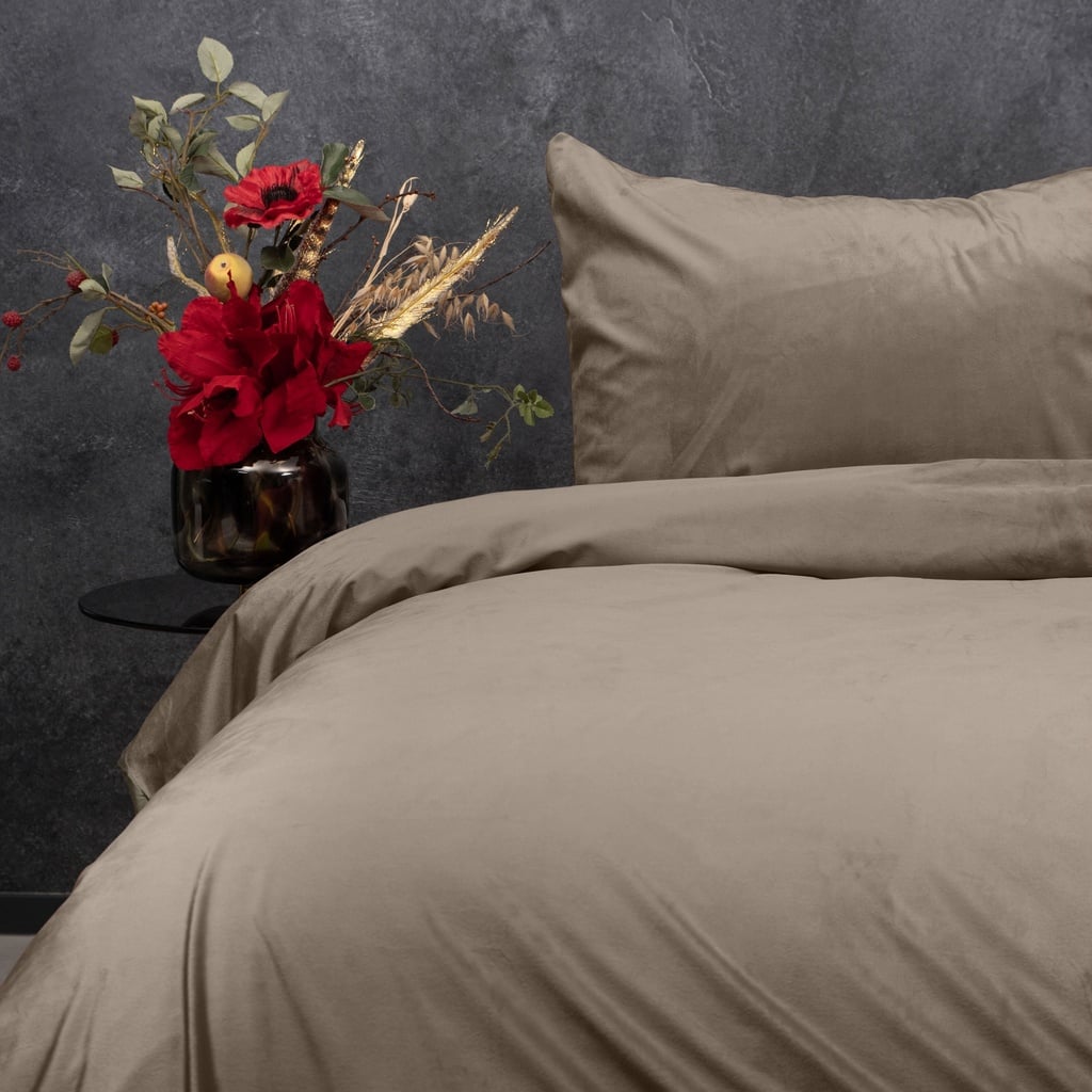 POSTELJINA VELVET UNI TAUPE/GREY