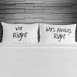 [P-2516189] SET OD 2 JASTUČNICE MR RIGHT & MRS ALWAYS RIGHT