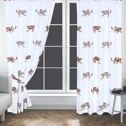 [R-2601182] SET OD 2 ZAVJESE LEOPARD