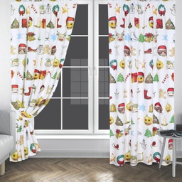 [R-2600550] SET OD 2 ZAVJESE XMAS EMOJI