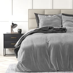 POSTELJINA VELVET UNI GREY 
