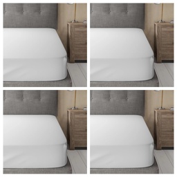 [J-2004233+J-2004233+J-2004233+J-2004233] 4 PLAHTE 90X200 CM JERSEY S GUMICOM WHITE