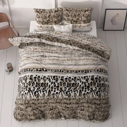 POSTELJINA TIGER LEOPARD TAUPE 