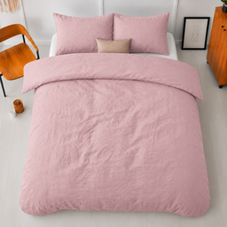 POSTELJINA PERKAL STONE WASHED PINK