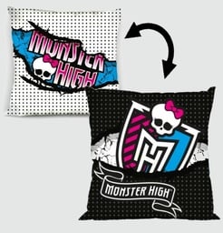 [5907750526307] JASTUČNICA MONSTER HIGH CRNA/BIJELA